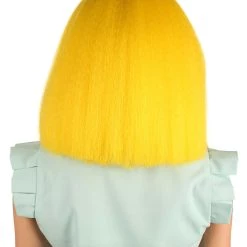 HPO Australian Singer Wig | Yellow Large Celebrity Cosplay Wigs | Premium Breathable Capless Cap Women's 11 HPO Australian Singer Wig | Yellow Large Celebrity Cosplay Wigs | Premium Breathable Capless Cap Women's