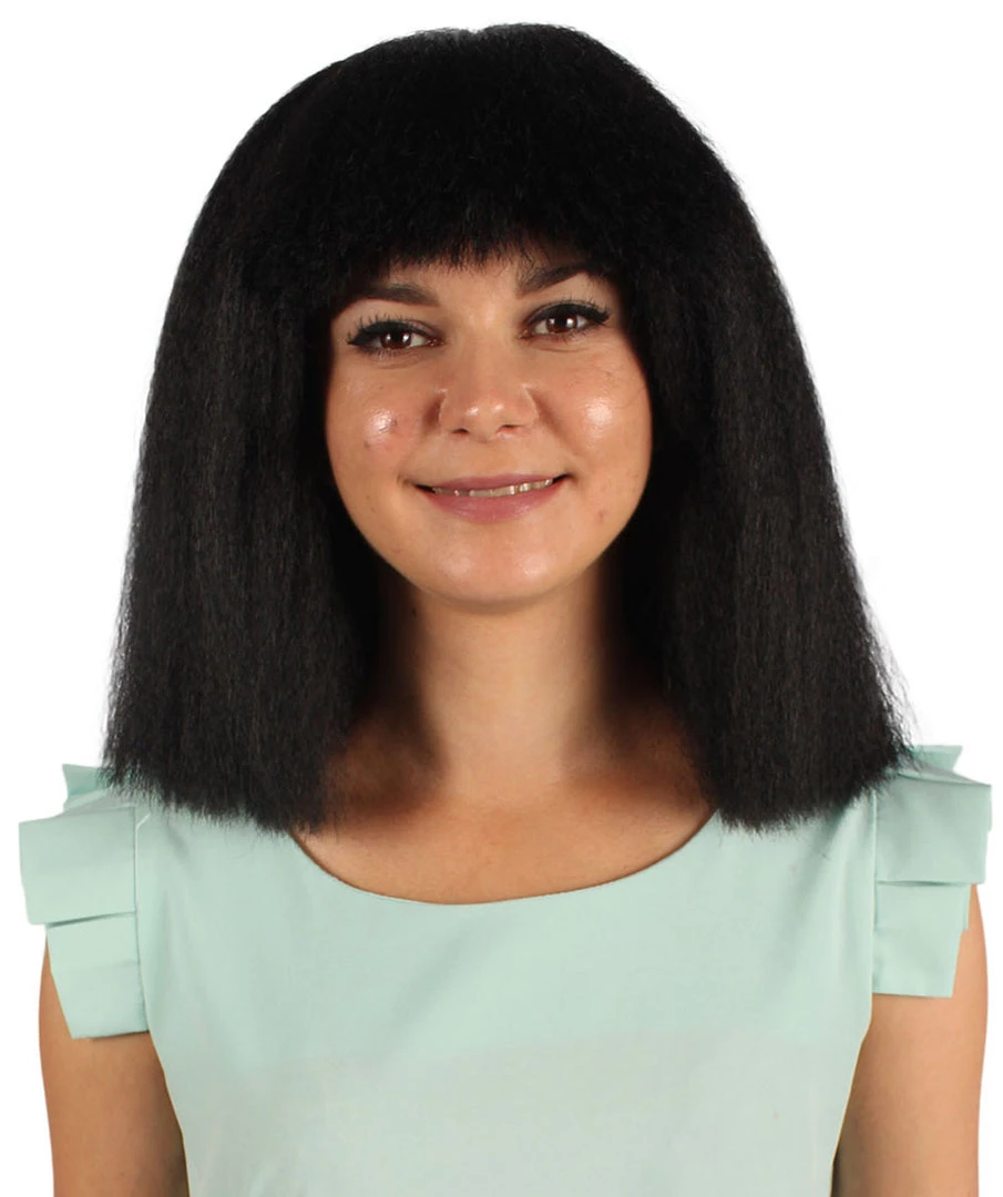 HPO Australian Singer Womens Wig | Black Large Celebrity Cosplay Wigs | Premium Breathable Capless Cap Women's 1 HPO Australian Singer Womens Wig | Black Large Celebrity Cosplay Wigs | Premium Breathable Capless Cap Women's