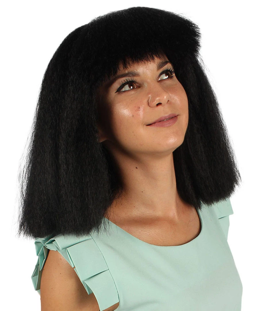 HPO Australian Singer Womens Wig | Black Large Celebrity Cosplay Wigs | Premium Breathable Capless Cap Women's 6 HPO Australian Singer Womens Wig | Black Large Celebrity Cosplay Wigs | Premium Breathable Capless Cap Women's