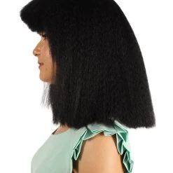 HPO Australian Singer Womens Wig | Black Large Celebrity Cosplay Wigs | Premium Breathable Capless Cap Women's 11 HPO Australian Singer Womens Wig | Black Large Celebrity Cosplay Wigs | Premium Breathable Capless Cap Women's