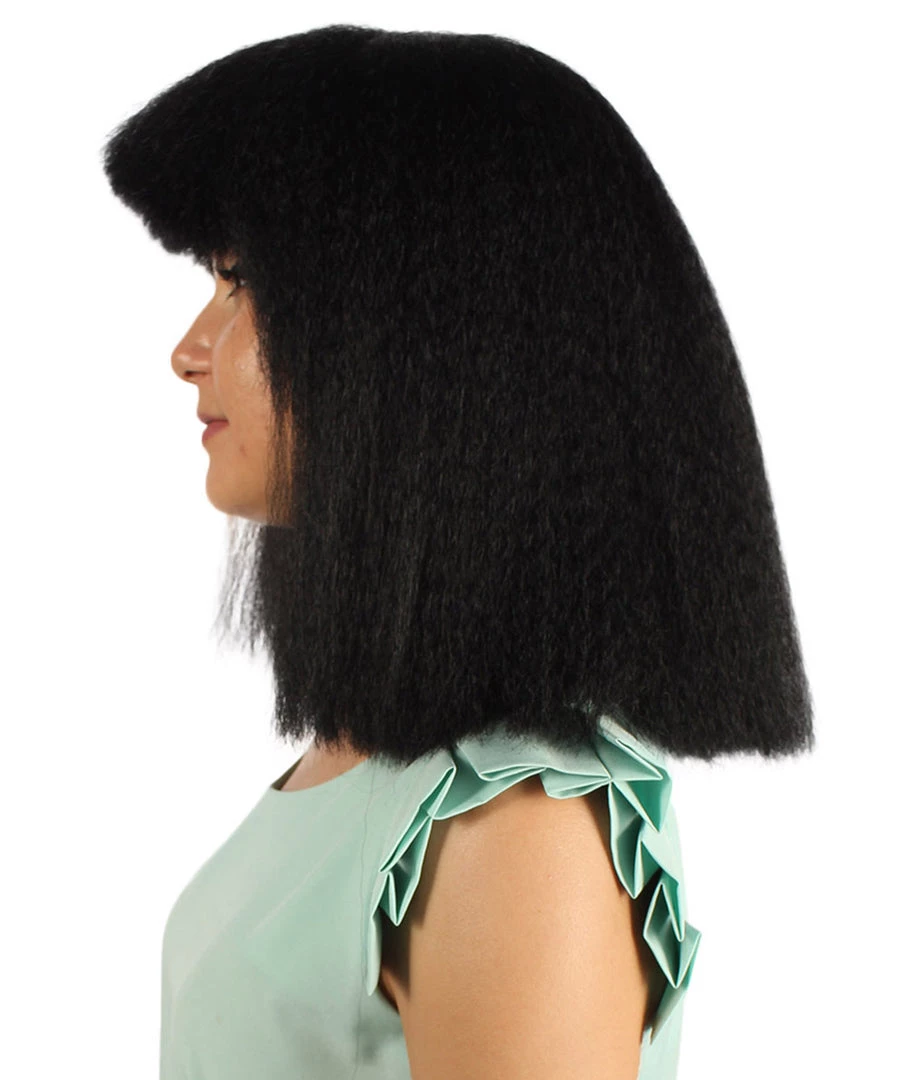 HPO Australian Singer Womens Wig | Black Large Celebrity Cosplay Wigs | Premium Breathable Capless Cap Women's 3 HPO Australian Singer Womens Wig | Black Large Celebrity Cosplay Wigs | Premium Breathable Capless Cap Women's