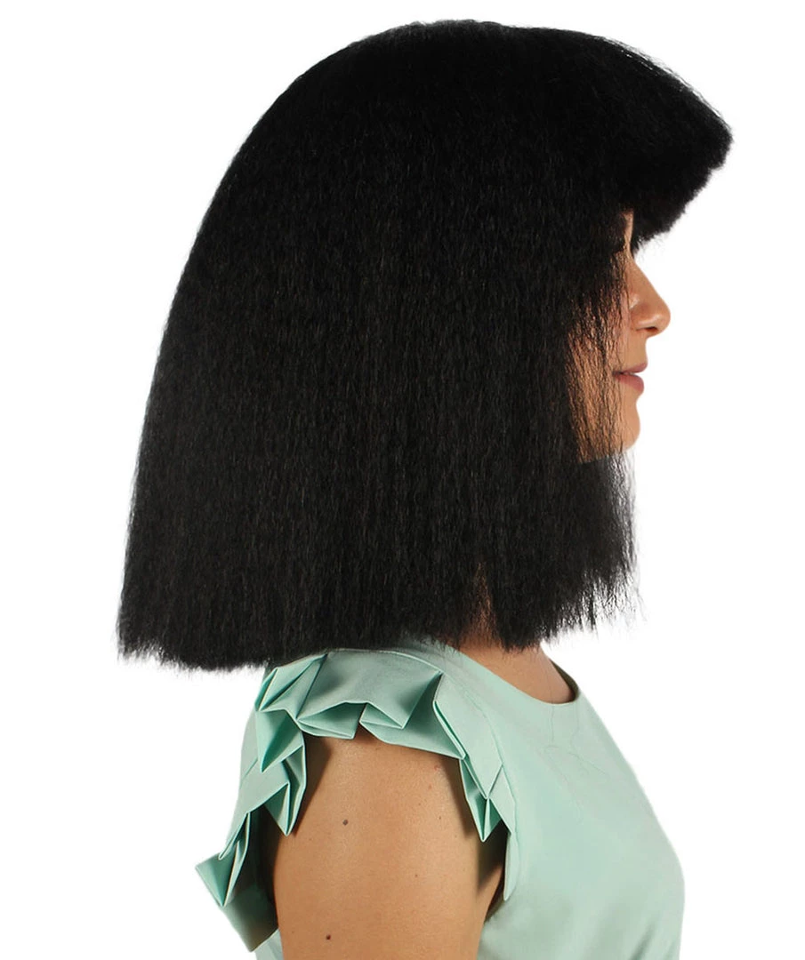 HPO Australian Singer Womens Wig | Black Large Celebrity Cosplay Wigs | Premium Breathable Capless Cap Women's 5 HPO Australian Singer Womens Wig | Black Large Celebrity Cosplay Wigs | Premium Breathable Capless Cap Women's