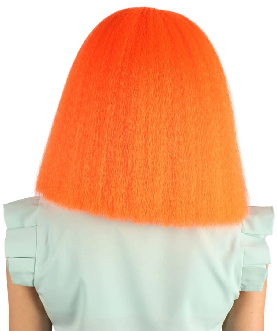 HPO Australian Singer Womens Wig | Neon Orange Large Celebrity Cosplay Wigs | Premium Breathable Capless Cap 5 HPO Australian Singer Womens Wig | Neon Orange Large Celebrity Cosplay Wigs | Premium Breathable Capless Cap