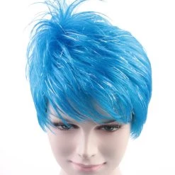 HPO Short Womens Wig | Cosplay Blue Wig | Premium Breathable Capless Cap Men's 15 HPO Short Womens Wig | Cosplay Blue Wig | Premium Breathable Capless Cap Men's