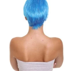 HPO Short Womens Wig | Cosplay Blue Wig | Premium Breathable Capless Cap Men's 12 HPO Short Womens Wig | Cosplay Blue Wig | Premium Breathable Capless Cap Men's