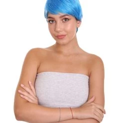 HPO Short Womens Wig | Cosplay Blue Wig | Premium Breathable Capless Cap Men's