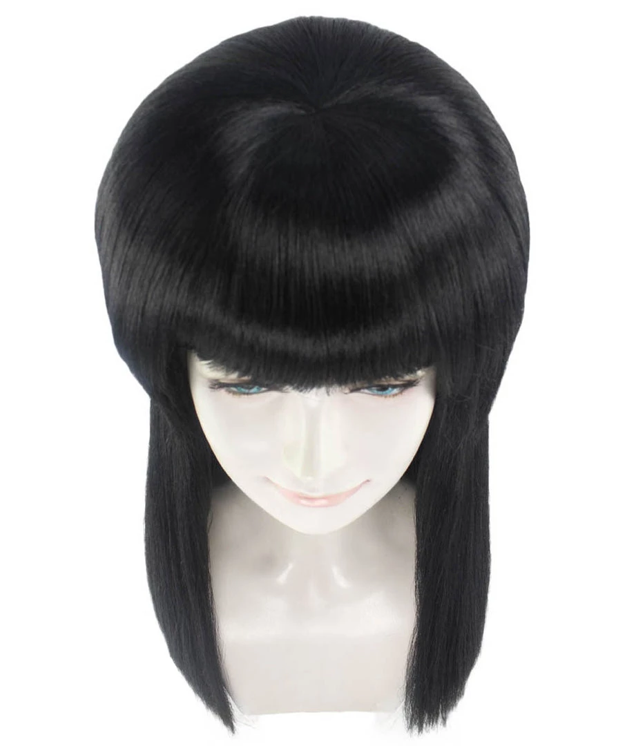 HPO Black Vampiress Womens Wig | Horror Character Cosplay Halloween Wig | Premium Breathable Capless Cap Women's 7 HPO Black Vampiress Womens Wig | Horror Character Cosplay Halloween Wig | Premium Breathable Capless Cap Women's