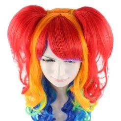 HPO Women Long Wavy Cosplay Rainbow Wig | Premium Breathable Capless Cap Women's 15 HPO Women Long Wavy Cosplay Rainbow Wig | Premium Breathable Capless Cap Women's