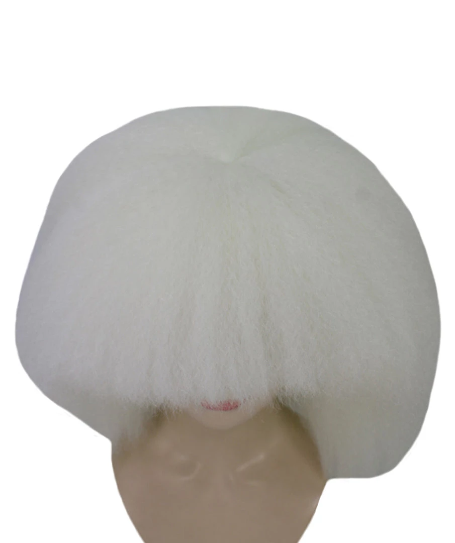HPO Extra Large Australian Singer Bob Womens Wigs | White Bob Pop Star Wigs | Premium Breathable Capless Cap Men's 7 HPO Extra Large Australian Singer Bob Womens Wigs | White Bob Pop Star Wigs | Premium Breathable Capless Cap Men's