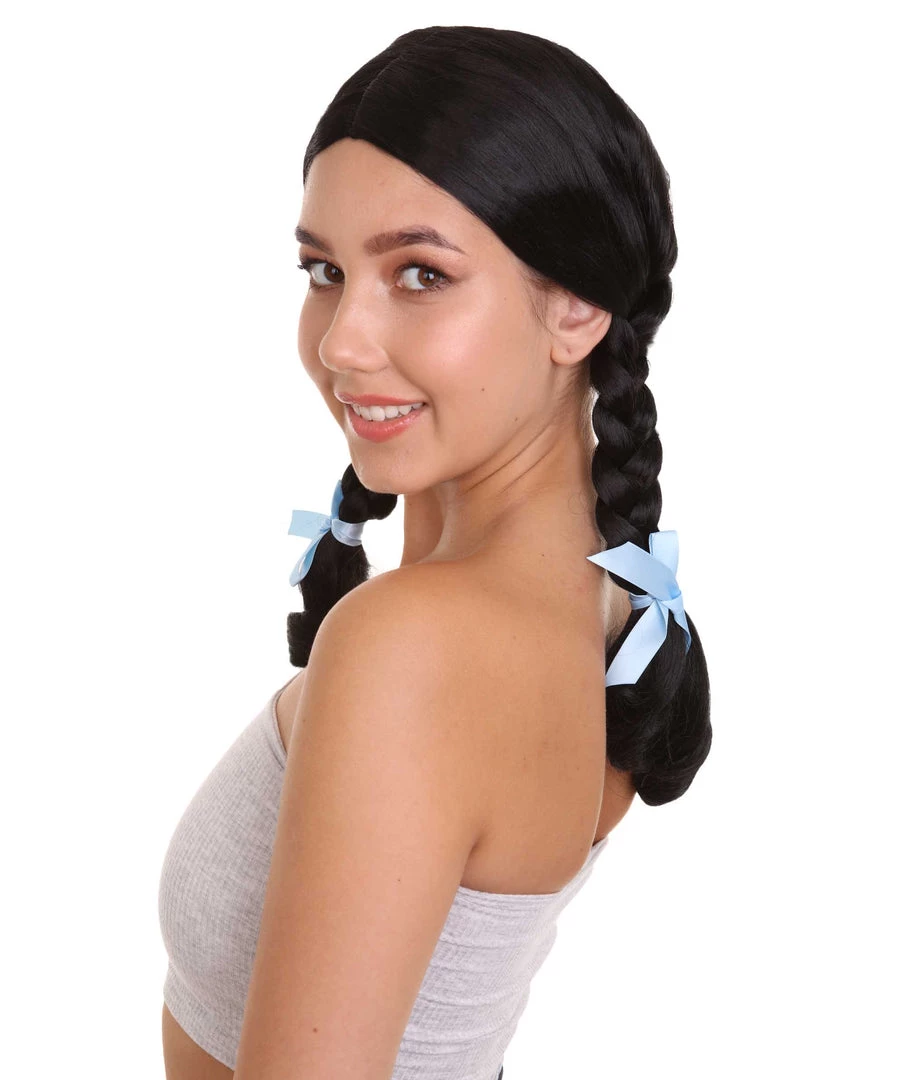 HPO Men's Womens Ponytail Wig | Black Braided Ponytail Wig | Premium Breathable Capless Cap 3 HPO Men's Womens Ponytail Wig | Black Braided Ponytail Wig | Premium Breathable Capless Cap