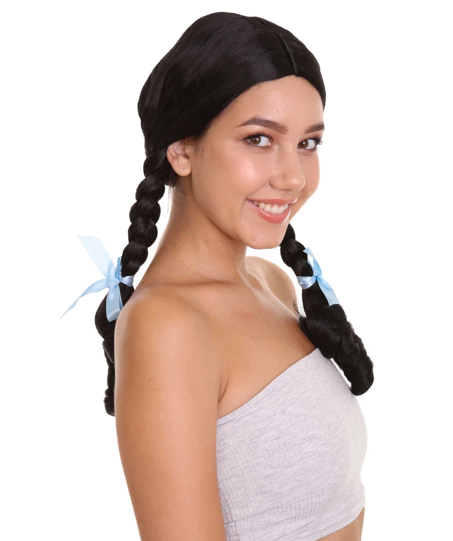 HPO Men's Womens Ponytail Wig | Black Braided Ponytail Wig | Premium Breathable Capless Cap 7 HPO Men's Womens Ponytail Wig | Black Braided Ponytail Wig | Premium Breathable Capless Cap