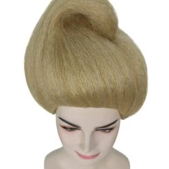 HPO Adult Womens Wig | Celebrity Fancy Blonde Halloween Wig | Premium Breathable Capless Cap