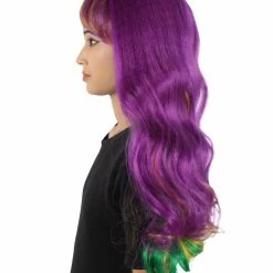 HPO | Adult Women's Long Curly Multicolored Cosplay Wig | Premium Breathable Capless Cap 12 HPO | Adult Women's Long Curly Multicolored Cosplay Wig | Premium Breathable Capless Cap