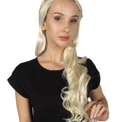 HPO Men's Womens Queen Wig | Blonde TV/Movie Cosplay Halloween Wig | Premium Breathable Capless Cap