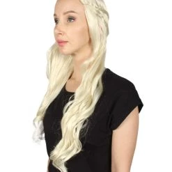 HPO Men's Womens Queen Wig | Blonde TV/Movie Cosplay Halloween Wig | Premium Breathable Capless Cap 13 HPO Men's Womens Queen Wig | Blonde TV/Movie Cosplay Halloween Wig | Premium Breathable Capless Cap