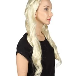 HPO Men's Womens Queen Wig | Blonde TV/Movie Cosplay Halloween Wig | Premium Breathable Capless Cap 15 HPO Men's Womens Queen Wig | Blonde TV/Movie Cosplay Halloween Wig | Premium Breathable Capless Cap