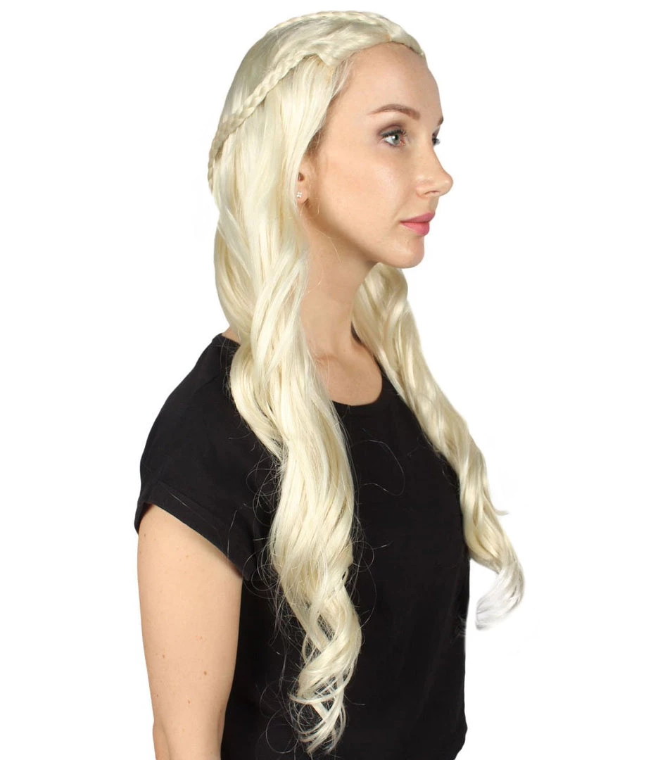 HPO Men's Womens Queen Wig | Blonde TV/Movie Cosplay Halloween Wig | Premium Breathable Capless Cap 6 HPO Men's Womens Queen Wig | Blonde TV/Movie Cosplay Halloween Wig | Premium Breathable Capless Cap