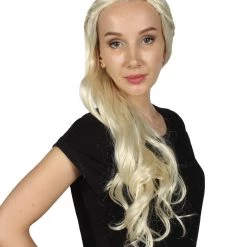 HPO Men's Womens Queen Wig | Blonde TV/Movie Cosplay Halloween Wig | Premium Breathable Capless Cap 16 HPO Men's Womens Queen Wig | Blonde TV/Movie Cosplay Halloween Wig | Premium Breathable Capless Cap