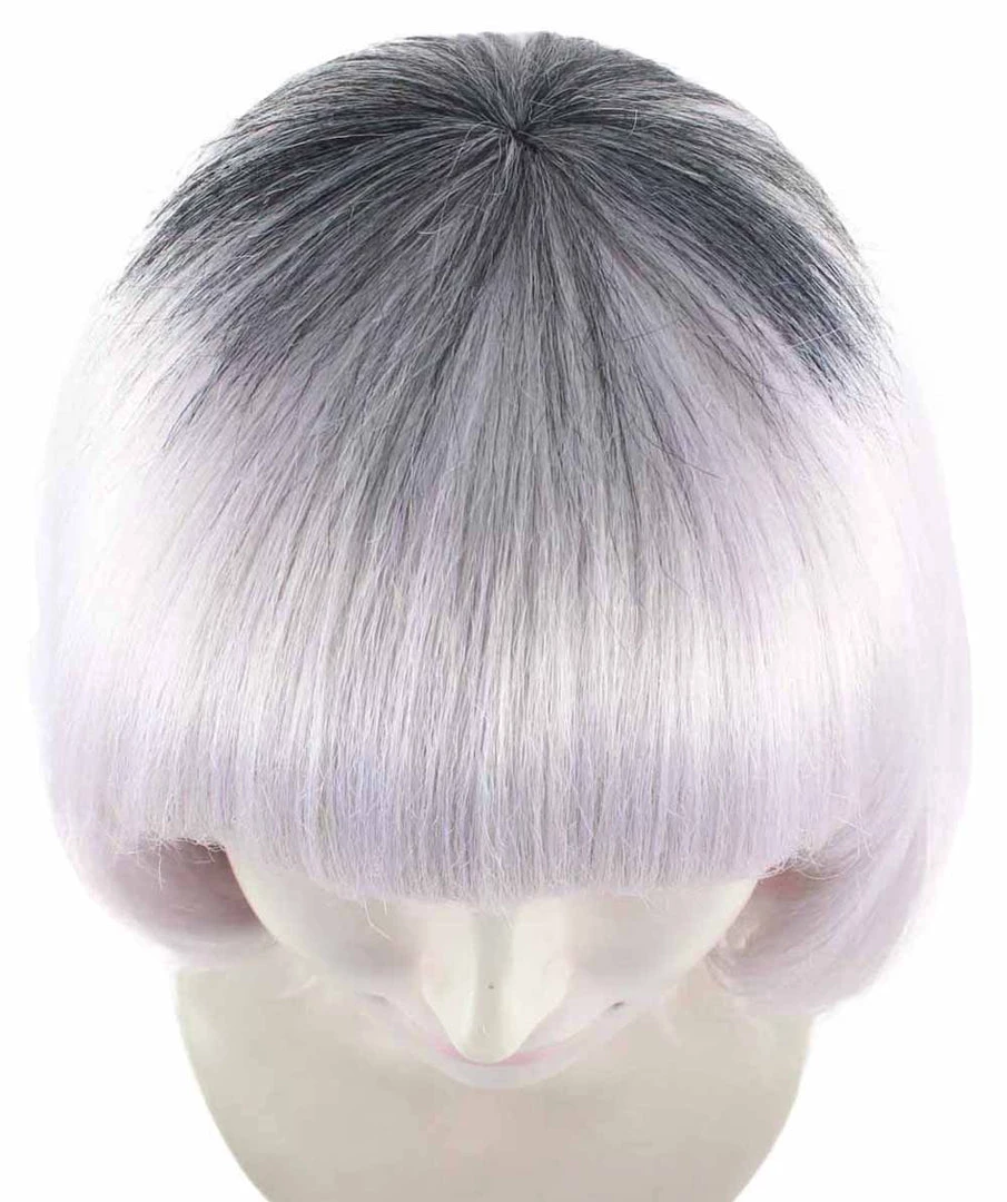 HPO Fashion Curly Womens Wig | Fancy White Medium Wavy Cosplay Halloween Wig | Premium Breathable Capless Cap Women's 7 HPO Fashion Curly Womens Wig | Fancy White Medium Wavy Cosplay Halloween Wig | Premium Breathable Capless Cap Women's