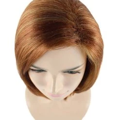 HPO Natural Brown Womens Wig | TV/Movie Short Brown Fancy Cosplay Halloween Wig | Premium Breathable Capless Cap