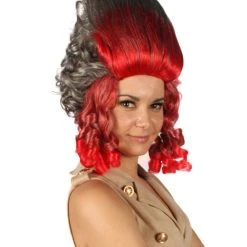 HPO Women's 19th Century Beehive Womens Wig | Red & Grey Historical Wig | Premium Breathable Capless Cap 16 HPO Women's 19th Century Beehive Womens Wig | Red & Grey Historical Wig | Premium Breathable Capless Cap