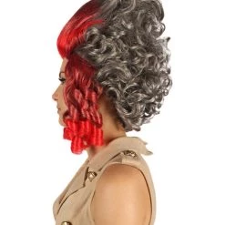 HPO Women's 19th Century Beehive Womens Wig | Red & Grey Historical Wig | Premium Breathable Capless Cap 13 HPO Women's 19th Century Beehive Womens Wig | Red & Grey Historical Wig | Premium Breathable Capless Cap