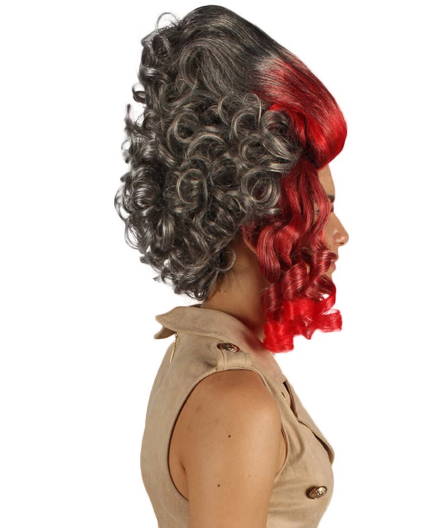 HPO Women's 19th Century Beehive Womens Wig | Red & Grey Historical Wig | Premium Breathable Capless Cap 6 HPO Women's 19th Century Beehive Womens Wig | Red & Grey Historical Wig | Premium Breathable Capless Cap