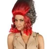 HPO Women's 19th Century Beehive Womens Wig | Red & Grey Historical Wig | Premium Breathable Capless Cap