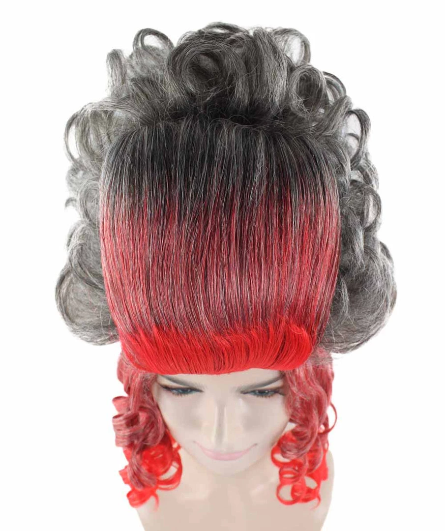 HPO Women's 19th Century Beehive Womens Wig | Red & Grey Historical Wig | Premium Breathable Capless Cap 8 HPO Women's 19th Century Beehive Womens Wig | Red & Grey Historical Wig | Premium Breathable Capless Cap