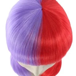 HPO Two-tone Purple Red Bob Womens Wig | Sexy Cosplay Party Halloween Wig | Premium Breathable Capless Cap Women's 15 HPO Two-tone Purple Red Bob Womens Wig | Sexy Cosplay Party Halloween Wig | Premium Breathable Capless Cap Women's
