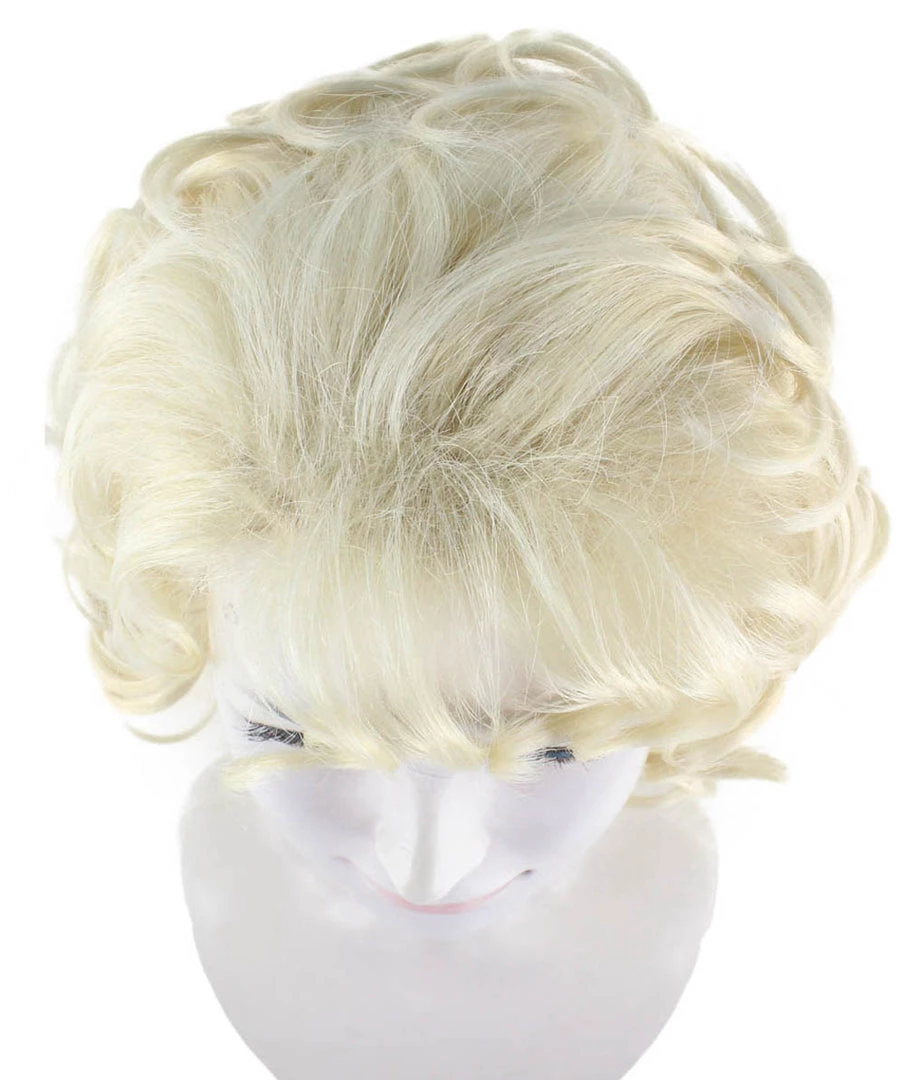 HPO 51's Curly Womens Wig | Blonde Vintage Wig | Premium Breathable Capless Cap Women's 7 HPO 51's Curly Womens Wig | Blonde Vintage Wig | Premium Breathable Capless Cap Women's