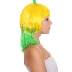 HPO Men's Banana Queen Womens Wig | Yellow Green Bob Cosplay Halloween Wig | Premium Breathable Capless Cap 13 HPO Men's Banana Queen Womens Wig | Yellow Green Bob Cosplay Halloween Wig | Premium Breathable Capless Cap