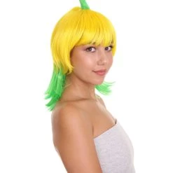 HPO Men's Banana Queen Womens Wig | Yellow Green Bob Cosplay Halloween Wig | Premium Breathable Capless Cap 14 HPO Men's Banana Queen Womens Wig | Yellow Green Bob Cosplay Halloween Wig | Premium Breathable Capless Cap