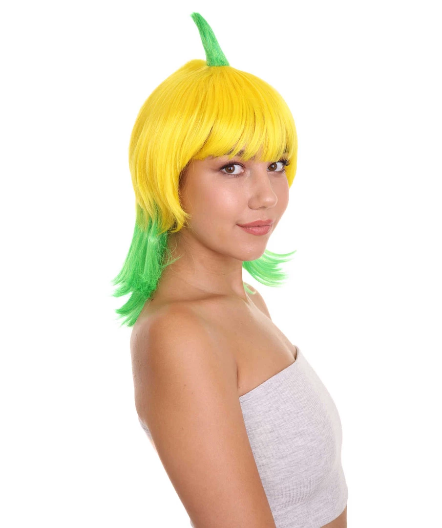 HPO Men's Banana Queen Womens Wig | Yellow Green Bob Cosplay Halloween Wig | Premium Breathable Capless Cap 6 HPO Men's Banana Queen Womens Wig | Yellow Green Bob Cosplay Halloween Wig | Premium Breathable Capless Cap