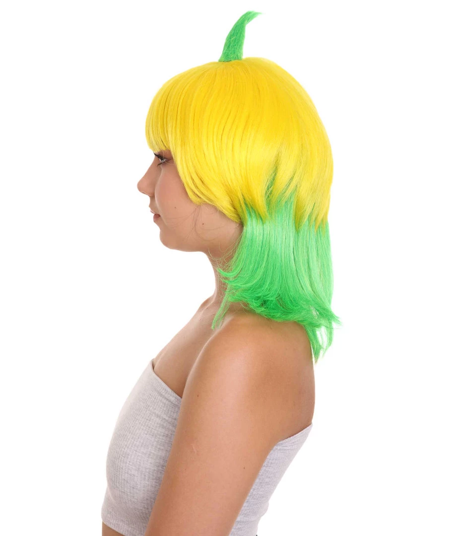 HPO Men's Banana Queen Womens Wig | Yellow Green Bob Cosplay Halloween Wig | Premium Breathable Capless Cap 3 HPO Men's Banana Queen Womens Wig | Yellow Green Bob Cosplay Halloween Wig | Premium Breathable Capless Cap