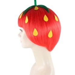 HPO Strawberry Womens Wig | Short Red Wig | Premium Breathable Capless Cap