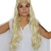 HPO Women's Queen Blonde Wavy Wig Video Game Cosplay | Premium Breathable Capless Cap