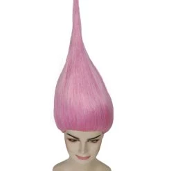 HPO Unisex Dwarf Wig | Neon Pink Tall Wig | Premium Breathable Capless Cap Women's
