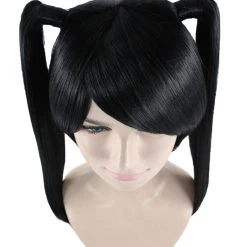 HPO Japanese Anime School Idol Womens Wig | Black Cartoon Ponytail Asian Wig | Premium Breathable Capless Cap Men's 17 HPO Japanese Anime School Idol Womens Wig | Black Cartoon Ponytail Asian Wig | Premium Breathable Capless Cap Men's