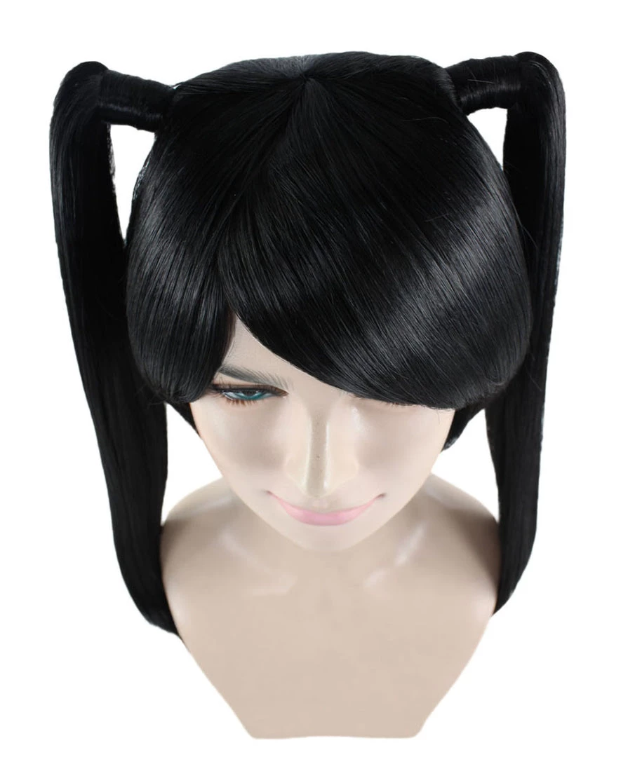 HPO Japanese Anime School Idol Womens Wig | Black Cartoon Ponytail Asian Wig | Premium Breathable Capless Cap Men's 8 HPO Japanese Anime School Idol Womens Wig | Black Cartoon Ponytail Asian Wig | Premium Breathable Capless Cap Men's