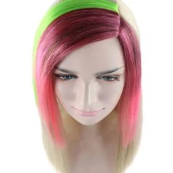 HPO Tri-Color Punk Unisex Wig | Sexy Cosplay Party Halloween Wig | Premium Breathable Capless Cap Women's 15 HPO Tri-Color Punk Unisex Wig | Sexy Cosplay Party Halloween Wig | Premium Breathable Capless Cap Women's