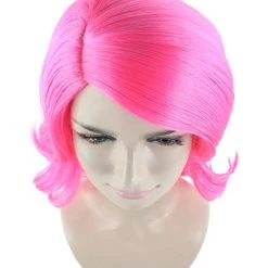 HPO Pink Pop Star Womens Wig | Party Ready Fancy Cosplay Halloween Wig | Premium Breathable Capless Cap Men's 17 HPO Pink Pop Star Womens Wig | Party Ready Fancy Cosplay Halloween Wig | Premium Breathable Capless Cap Men's