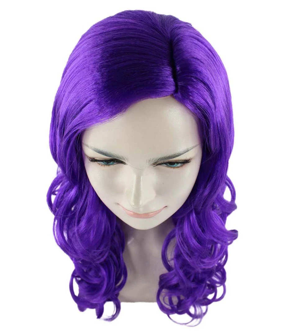HPO Long Curly Purple Womens Wig | Stage Event Party Ready Colorful Wig | Premium Breathable Capless Cap Men's 5 HPO Long Curly Purple Womens Wig | Stage Event Party Ready Colorful Wig | Premium Breathable Capless Cap Men's