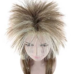 HPO Rockin Diva Tinsel Stripe Women's Wig | Blonde Mullet TV/Movie Wig | Premium Breathable Capless Cap 15 HPO Rockin Diva Tinsel Stripe Women's Wig | Blonde Mullet TV/Movie Wig | Premium Breathable Capless Cap