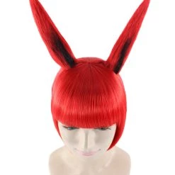 HPO Women's Red Bunny Womens Wig | Rabbit Animal Party Ready Fancy Cosplay Halloween Wig | Premium Breathable Capless Cap 17 HPO Women's Red Bunny Womens Wig | Rabbit Animal Party Ready Fancy Cosplay Halloween Wig | Premium Breathable Capless Cap