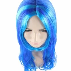 HPO Long Wavy Blue Womens Wig | Sexy Cosplay Party Halloween Wig | Premium Breathable Capless Cap Women's 15 HPO Long Wavy Blue Womens Wig | Sexy Cosplay Party Halloween Wig | Premium Breathable Capless Cap Women's
