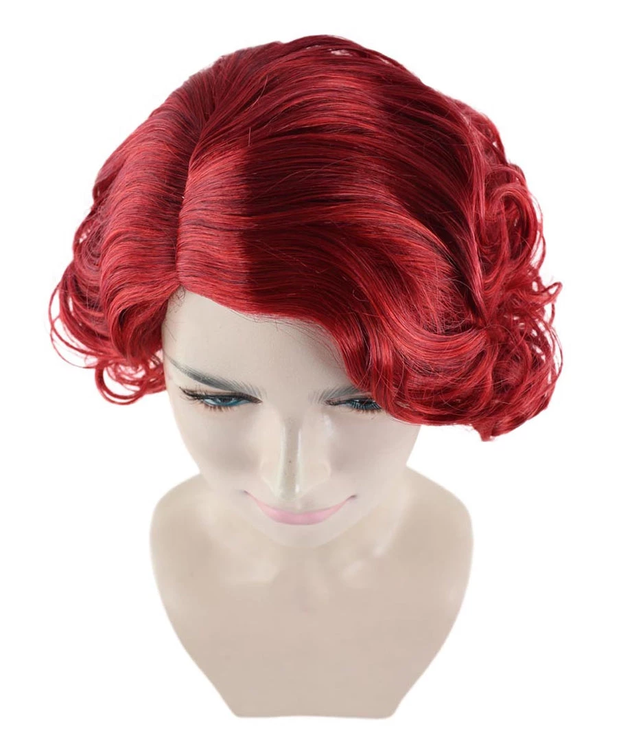 HPO Red French Maid Womens Wig | Short Curly Cosplay Halloween Wig | Premium Breathable Capless Cap Women's 8 HPO Red French Maid Womens Wig | Short Curly Cosplay Halloween Wig | Premium Breathable Capless Cap Women's