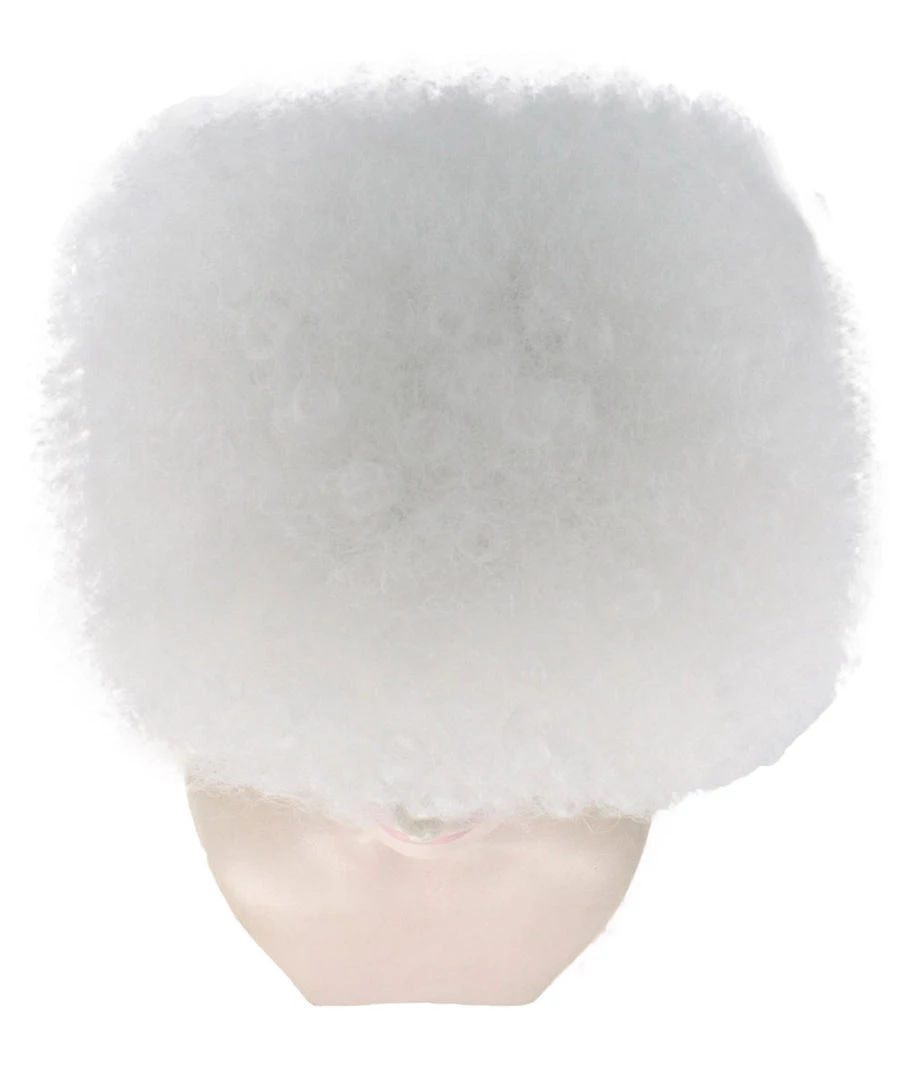 HPO Glow-In-The-Dark Unisex Afro Wig | White Jumbo Super Size Stage/Event Fancy Halloween Wig | Premium Breathable Capless Cap 7 HPO Glow-In-The-Dark Unisex Afro Wig | White Jumbo Super Size Stage/Event Fancy Halloween Wig | Premium Breathable Capless Cap