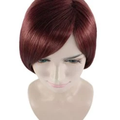 HPO French Women Wig | Short Wine Red Bob Wig | Premium Breathable Capless Cap 15 HPO French Women Wig | Short Wine Red Bob Wig | Premium Breathable Capless Cap