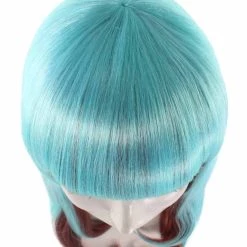 HPO Women's Long Wavy Blue & Brown Womens Wig | Fancy Party Event Ready Halloween Wig | Premium Breathable Capless Cap 15 HPO Women's Long Wavy Blue & Brown Womens Wig | Fancy Party Event Ready Halloween Wig | Premium Breathable Capless Cap